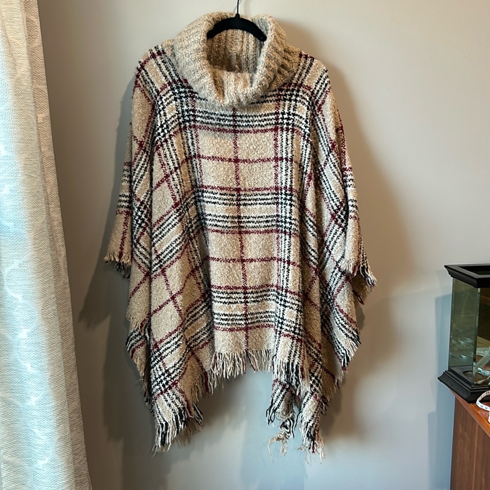 Poncho type sweater